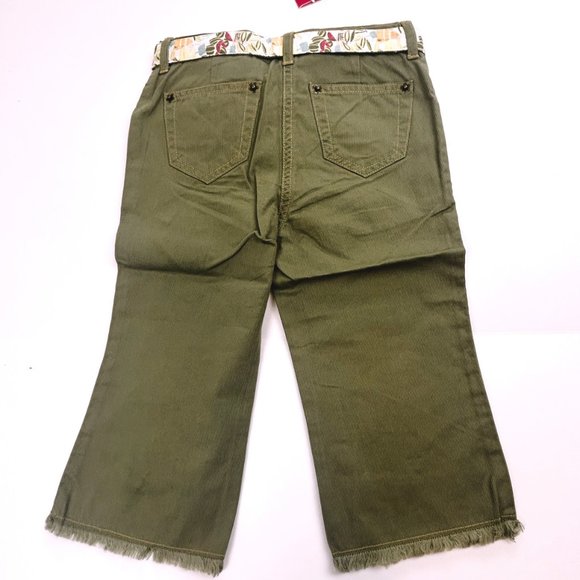 NWT Gymboree Girl Olive Green Capri Pant & Multi Stripe Tank Size 6 - Picture 4 of 7